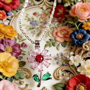 The Jeweled Peony Crystal Statement Necklace